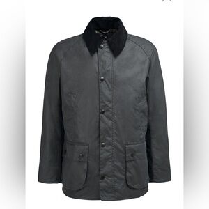 NWT! Barbour Ashby Waxed Coat. Size Medium. Gray